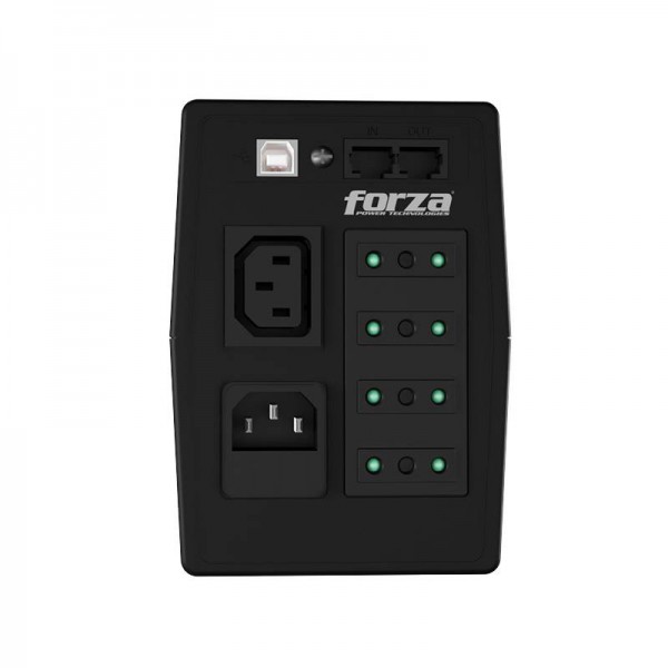 Ups Interactiva Forza Series 600VA/360W, 220V, 4 Salidas, 1, Iec Rj45, Lcd Táctil, Forza Tracker (SL-612UL-C)