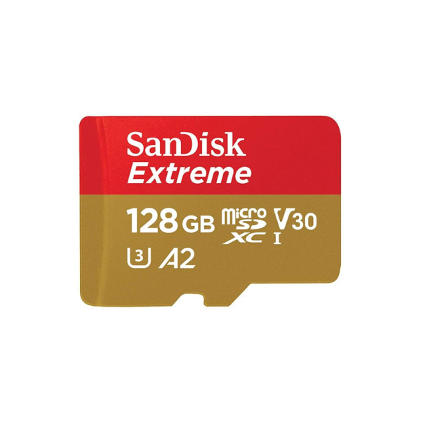 Tarjeta Microsd Sandisk Extreme de 128GB, A2, Uhs-I, U3, V30, Con Adaptador Sd