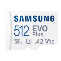 Tarjeta de Memoria  Micro Sd Samsung Evo Plus Con Adaptador Sd de 512 GB Micro Sdxc Hasta 130 Mbs
