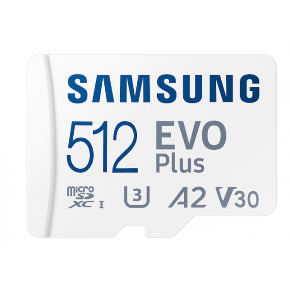 Tarjeta de Memoria  Micro Sd Samsung Evo Plus Con Adaptador Sd de 512 GB Micro Sdxc Hasta 130 Mbs (MB-MC512KA)