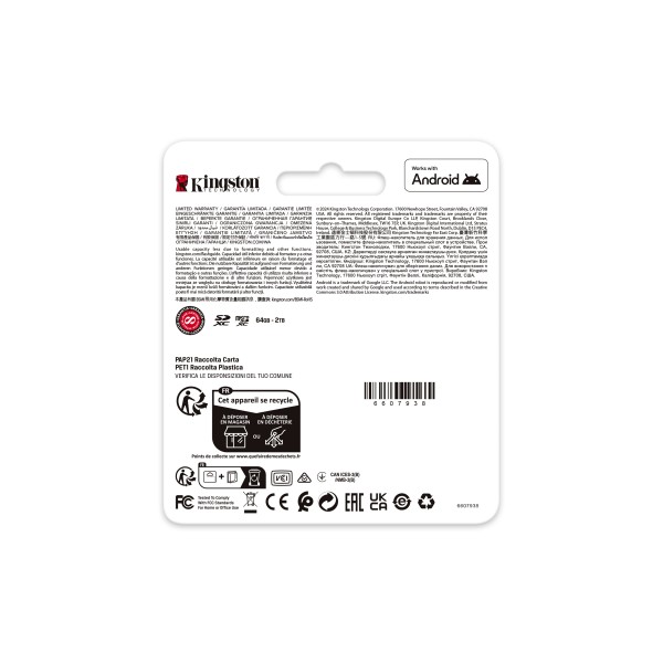 Kingston - Flash memory card - miniSDHC - V30 Card + Adapter (SDCG4/128GB)