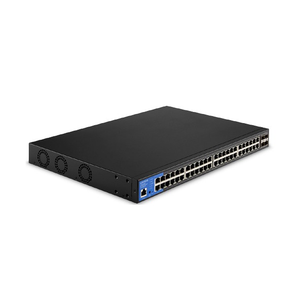 Switch Linksys Lgs352Mpc 48 Port Managed Gigabit Poe+ Switch Con 4 Enlaces Ascendentes 10G Sfp