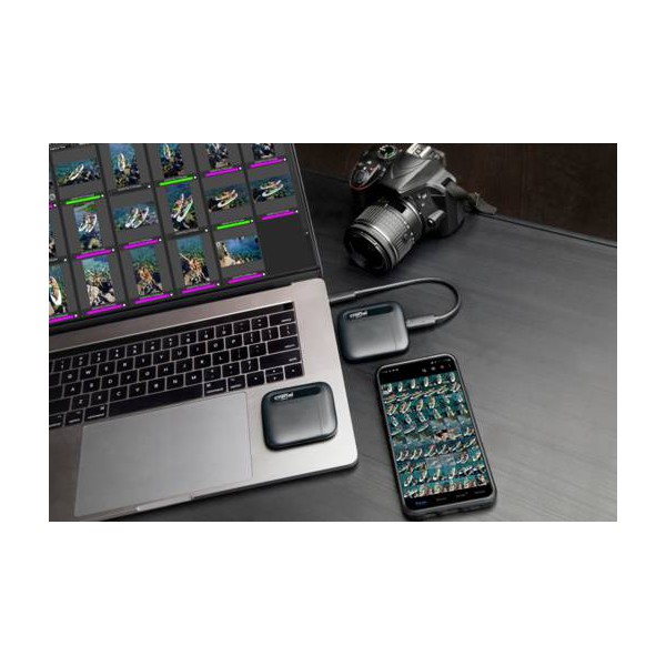 Disco Sólido SSD Portátil Crucial X6 2TB Portable SSD  USB 3.2 Gen 2 Type-C (CT2000X6SSD9)