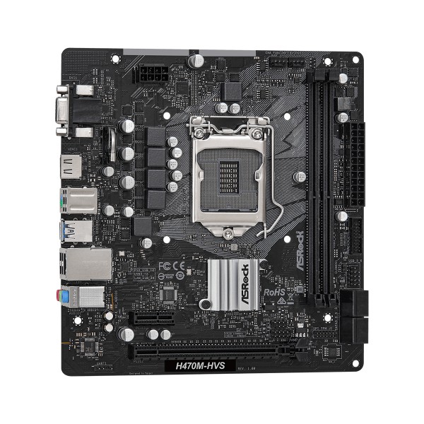 Placa Madre Asrock H470m-Hvs,  Socket Lga 1200,  Intel Core 10ma Gen (H470M-HVS)