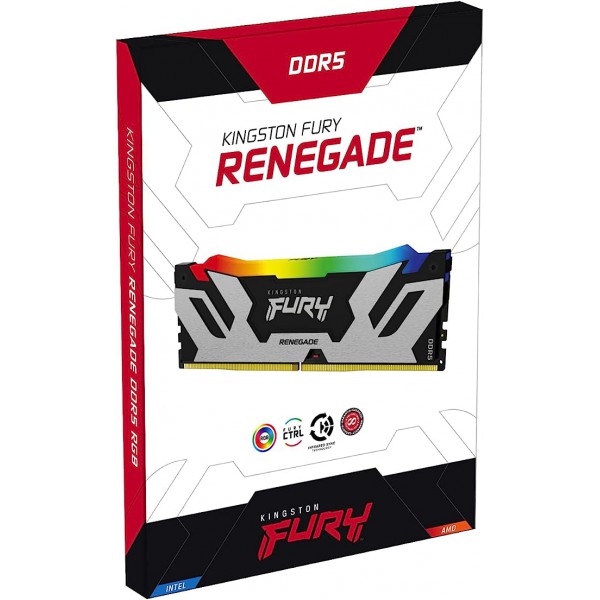 Memoria Ram Kingston Fury Renegade RGB 32GB (2X16GB),  Ddr5,  6400MHz,  Cl32,  Dimm (KF564C32RSAK2-32)