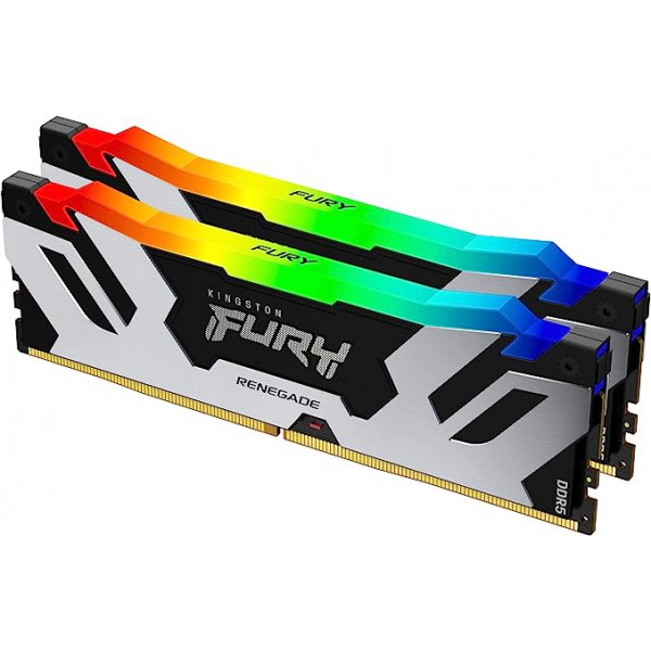 Memoria Ram Kingston Fury Renegade RGB 32GB (2X16GB),  Ddr5,  6400MHz,  Cl32,  Dimm (KF564C32RSAK2-32)