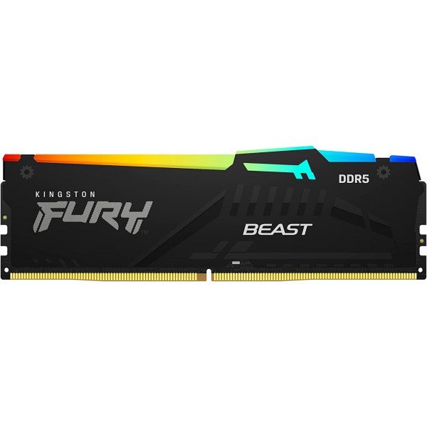 Memoria Ram  Kingston Fury Beast RGB de 32GB,  Ddr5,  5600MHz,  Cl40,  Dimm (KF556C40BBA-32)