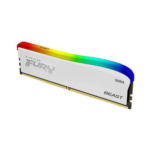 Memoria Kingston Fury Beast White RGB de 8GB,  Ddr4,  3600MHz,  Cl17,  Non-Ecc Unbuffered,  Dimm (KF436C17BWA/8)