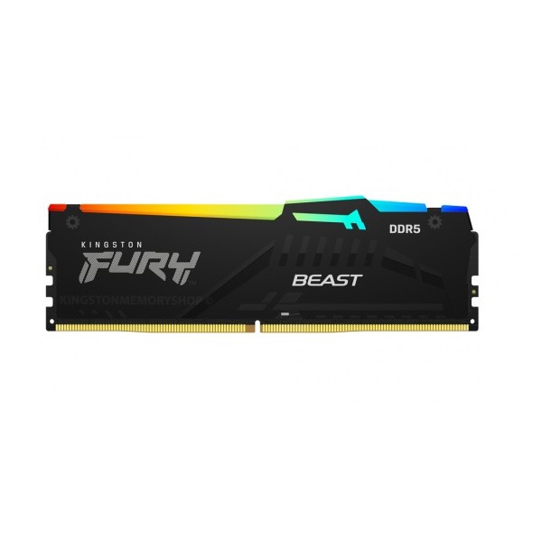 Memoria Ram  Kingston Fury Beast RGB de 16GB,  Ddr5,  5600MHz,  Cl40,  Dimm (KF556C40BBA-16)