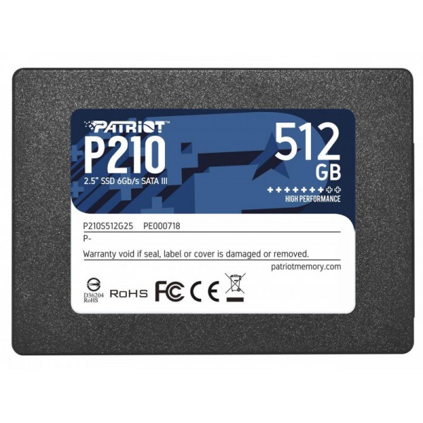 Disco Sólido SSD Patriot P210 512GB de 2.5IN Sata (P210S512G25)