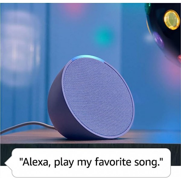 Parlante Inteligente Echo Pop, Amazon, Compacto Con Sonido definido Y Alexa, Lavanda (94804) (C2H4R9)