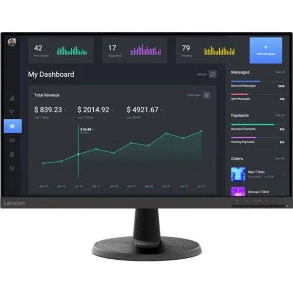 Monitor Lenovo C24 40 de 23.8, Va, Full Hd, 75 Hz, Hdmi+Vga, Vesa