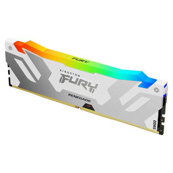Memoria Ram  Kingston Fury Renegade RGB White de 16GB, Ddr5, 6400Mhz, Cl32, Dimm (KF564C32RWA-16)