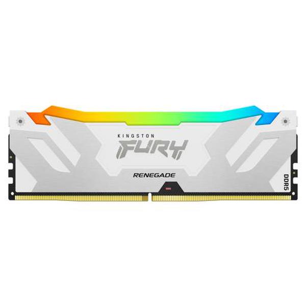 Memoria Ram Kingston Fury Renegade White RGB de 16GB,  Ddr5,  7200MHz,  Cl38,  1.45V,  Dimm (KF572C38RWA-16)