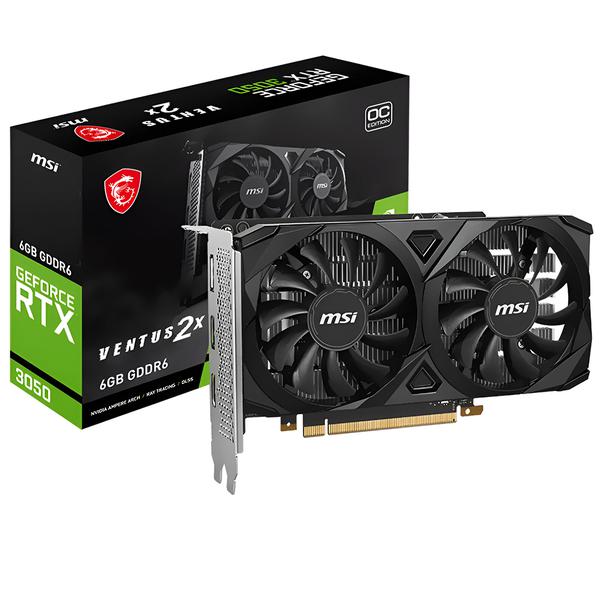 Tarjeta de Video GeForce RTX 3050 MSI Ventus 2X 6GB OC GDDR6