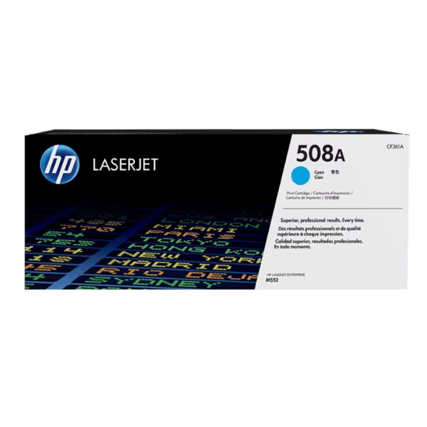 CAJA DAÑADA Cartucho de Toner HP 508A Cian LaserJet Original, CF361A