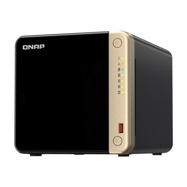 QNAP TS-464 - Servidor NAS - 4 compartimentos - SATA 6Gb/s - RAID 0, 1, 5, 6, 10, JBOD - RAM 8 GB - 2.5 Gigabit Ethernet - iSCSI soporta (TS-464-8G-US)