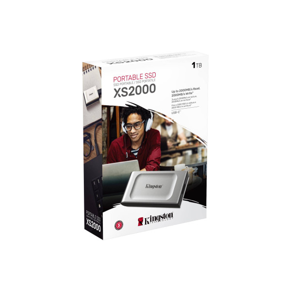 Unidad de Estado Sólido Portátil Kingston XS2000, 1TB, Lectura 2000MB/s Escritura 2000MB/s (SXS2000/1000G)