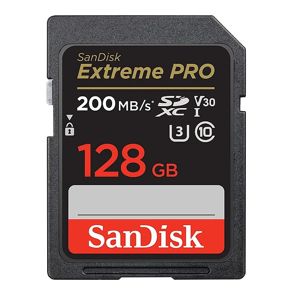 SanDisk Extreme Pro - Tarjeta de memoria flash - 128 GB - Video Class V30 / UHS-I U3 / Class10 - SDXC UHS-I