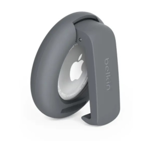 Carcasa Belkin protectora para etiqueta Bluetooth antipérdida - with clip gris oscuro para Apple AirTag (MSC012btDG)