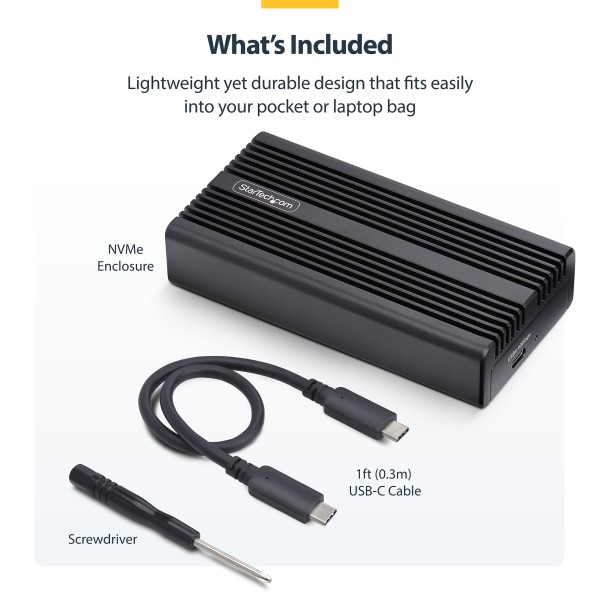 Caja USB4 NVMe M.2 - Caja para SSD (1USB4-NVME-ENCLOSURE)