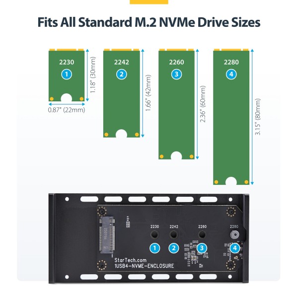 Caja USB4 NVMe M.2 - Caja para SSD (1USB4-NVME-ENCLOSURE)