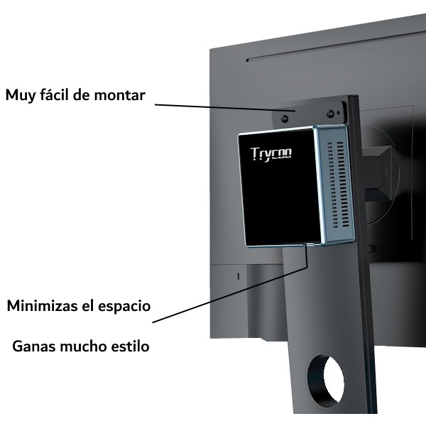 Trycoo Mini PC WI-6 Intel 12th Alder Lake N95,16 GB RAM DDR4, SSD 512GB, WiFi5, Win 11 Pro (WI-6 N95)