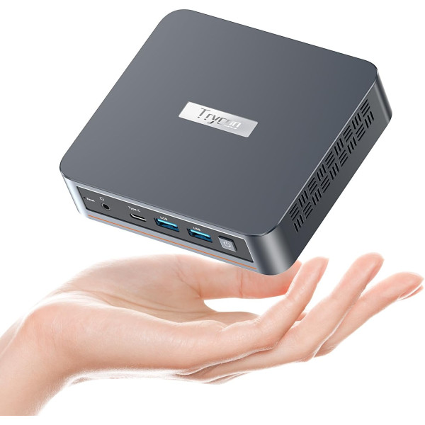 Trycoo Mini PC WI-6 Intel 12th Alder Lake N95,16 GB RAM DDR4, SSD 512GB, WiFi5, Win 11 Pro (WI-6 N95)