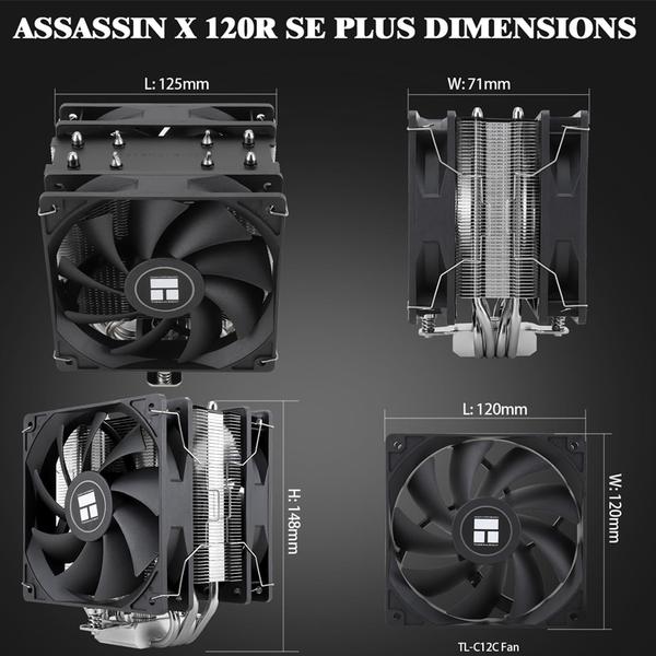 Ventilador para Cpu Thermalright Assassin X 120R Se (ASSASSINX120RSE)