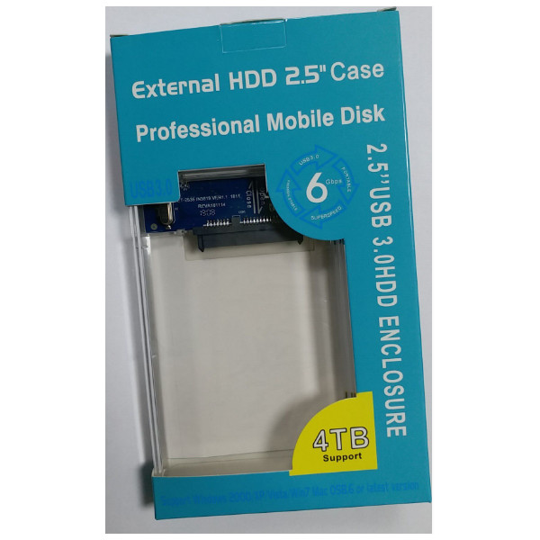 Cofre Case para Disco Duro de 2.5in Sata USB3.0 Transparente (CASE03803)
