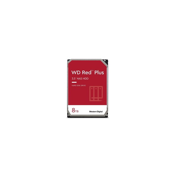 Western Digital WD Red Plus NAS Hard Drive - Hard drive - Internal hard drive - 8 TB - 2.5in - 7200 rpm - Serial ATA - .. (WD80EFPX)