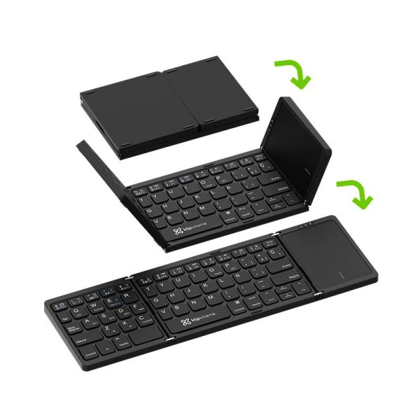 Klip Xtreme - Keyboard and Touchpad - Spanish - Wireless - Bluetooth 5.0 - Black - KCK-650S-BK (KCK-650S-BK)