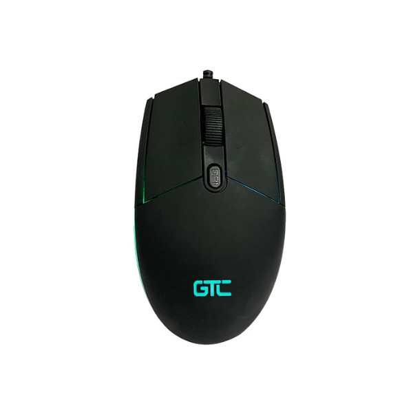 Mouse GTC MGG-019, 1.600dpi, LED Multicolor, Negro