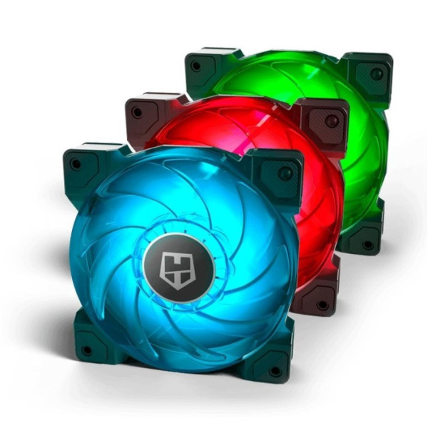 Pack 3 Ventiladores Nox Hummer H-SYNC RGB 120mm