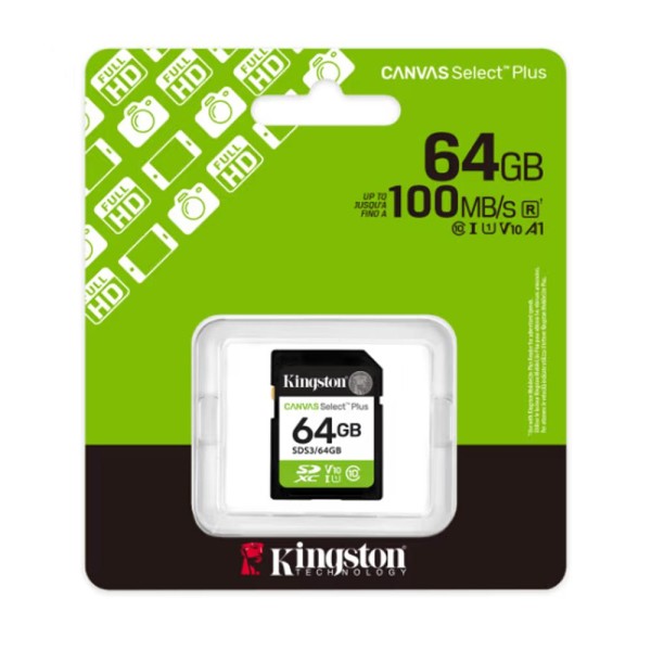 Memoria 64GB SD XC Canvas Select Plus Gen3 100MB/s (SDS3/64GB)