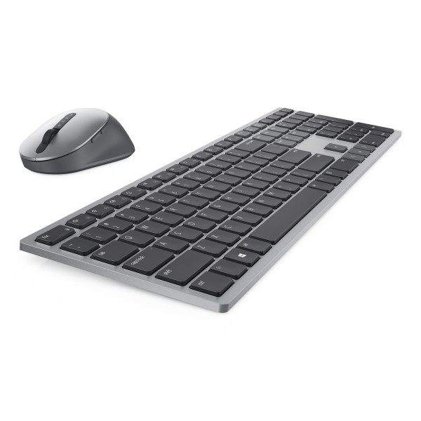 Dell Pro Plus Keyboard and Mouse KM7321W - Juego de teclado y ratón - inalámbrico - 2.4 GHz, Bluetooth 5.0 - QWERTY - español - gris titanio - con 3 años de garantía básica en el hardware (KM7321WGY-LTN)