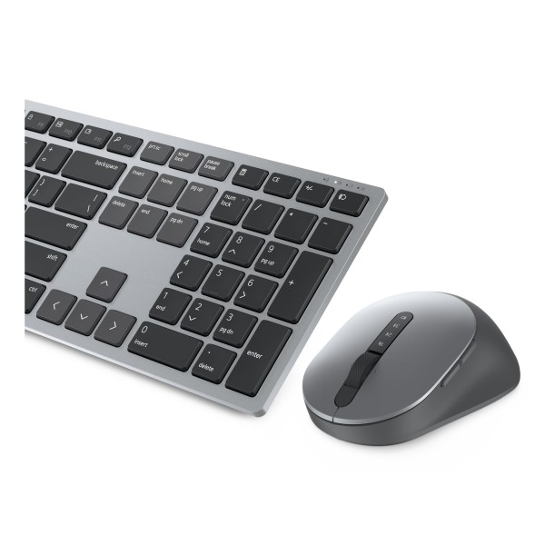 Dell Pro Plus Keyboard and Mouse KM7321W - Juego de teclado y ratón - inalámbrico - 2.4 GHz, Bluetooth 5.0 - QWERTY - español - gris titanio - con 3 años de garantía básica en el hardware (KM7321WGY-LTN)