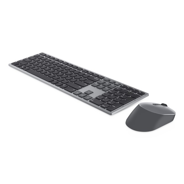 Dell Pro Plus Keyboard and Mouse KM7321W - Juego de teclado y ratón - inalámbrico - 2.4 GHz, Bluetooth 5.0 - QWERTY - español - gris titanio - con 3 años de garantía básica en el hardware (KM7321WGY-LTN)