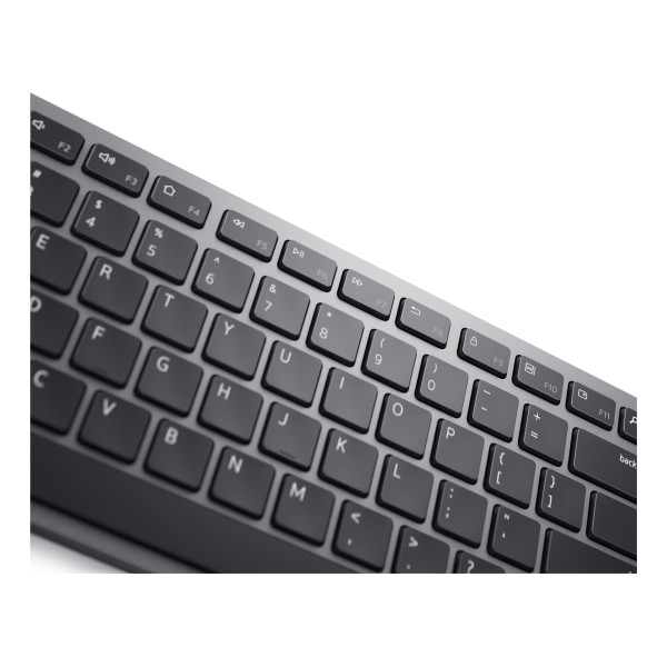 Dell Pro Plus Keyboard and Mouse KM7321W - Juego de teclado y ratón - inalámbrico - 2.4 GHz, Bluetooth 5.0 - QWERTY - español - gris titanio - con 3 años de garantía básica en el hardware (KM7321WGY-LTN)