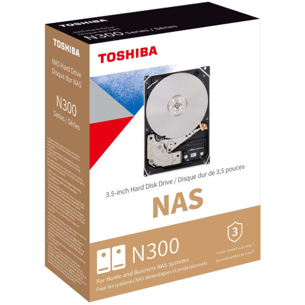 Toshiba Disco Interno N300 para NAS 10TB 7200RPM