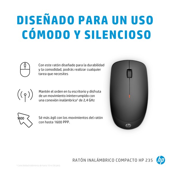 HP Slim - Mouse - Wireless (4E407UT#ABM)