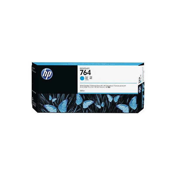 Cartucho de tinta DesignJet HP 764 de 300 ml cian (C1Q13A)