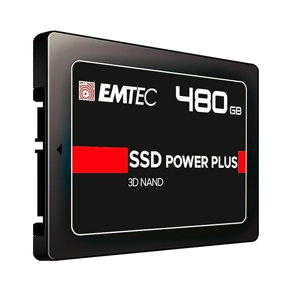 Disco Sólido SSD Interno EMTEC 480GB Power Plus 3D NAND 2.5 SATA III (ECSSD480GX150)