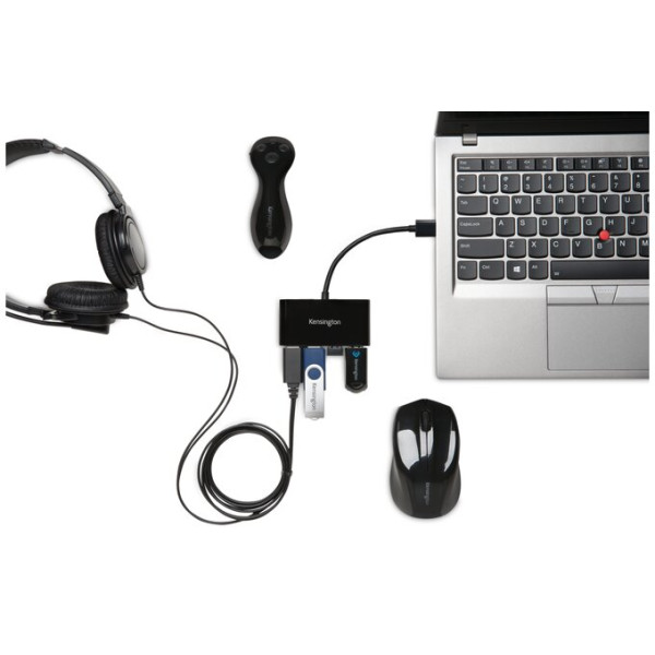 Adaptador Multipuerto HUB Kensington UH4000, USB 3.1 x4 (K39121)