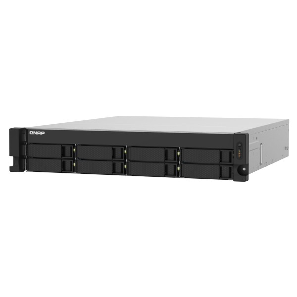 QNAP TS-832PXU-RP - Servidor NAS - 8 compartimentos - montaje en bastidor - SATA 6Gb/s - RAID RAID 0, 1, 5, 6, 10, 50, JBOD, 60 - RAM 4 GB - 2.5 Gigabit Ethernet / 10 Gigabit Ethernet - iSCSI soporta  (TS-832PXU-RP-4G-US)