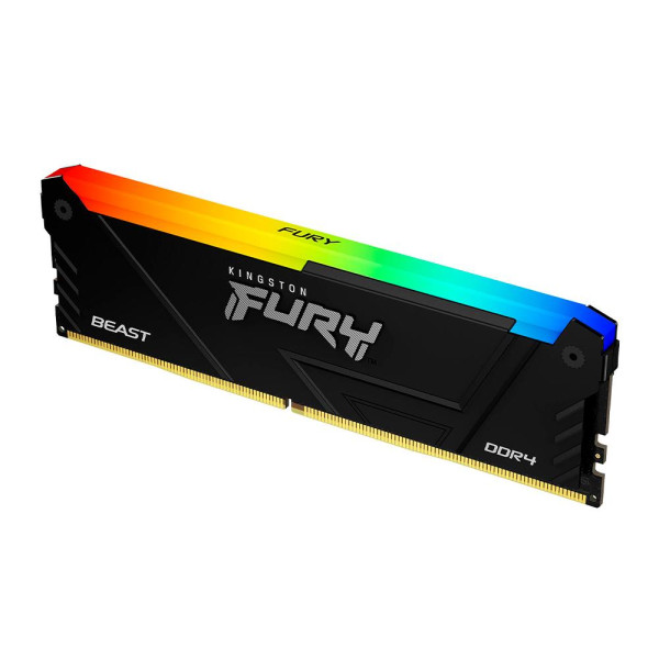 Memoria Ram Kingston FURY Beast RGB - DDR4 - módulo - 8 GB - DIMM de 288 contactos - 3600 MHz / PC4-28800 - CL17 - 1.35 V - sin búfer - no ECC (KF436C17BB2A/8)