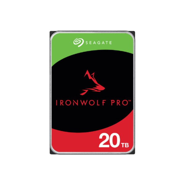 Disco duro interno Seagate IronWolf Pro ST20000NT001  20 TB  3.5in  SATA 6Gb/s  7200 rpm  Búfer: 256 MB  Con Recuperación de datos Seagate Rescue de 3 años