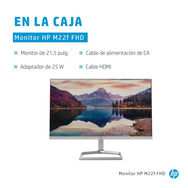 CAJA DAÑADA MONITOR 22IN IPS FLAT 75 FHD (2D9J9AA#AC8)
