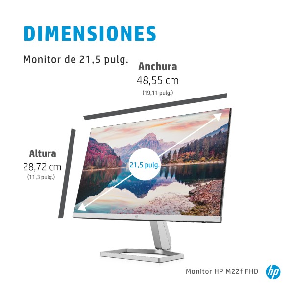 CAJA DAÑADA MONITOR 22IN IPS FLAT 75 FHD (2D9J9AA#AC8)