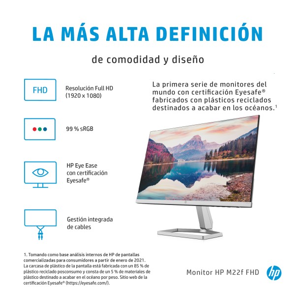 CAJA DAÑADA MONITOR 22IN IPS FLAT 75 FHD (2D9J9AA#AC8)